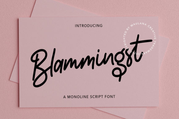 Blammingst: A Script Font Balancing Timeless Elegance and Modern Use