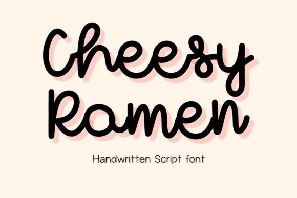 Cheesy Ramen: A Warm, Handcrafted Font for Creative Projects