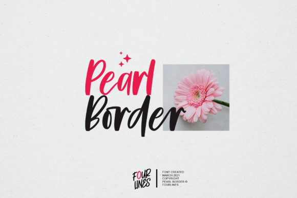 Pearl Border: Your Go-To Script Font for Personalized Designs