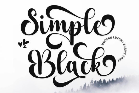 Simple Black: A Script Font That Feels Both Charming and Elegant